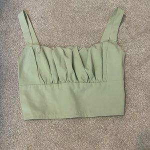 Sage green crop top